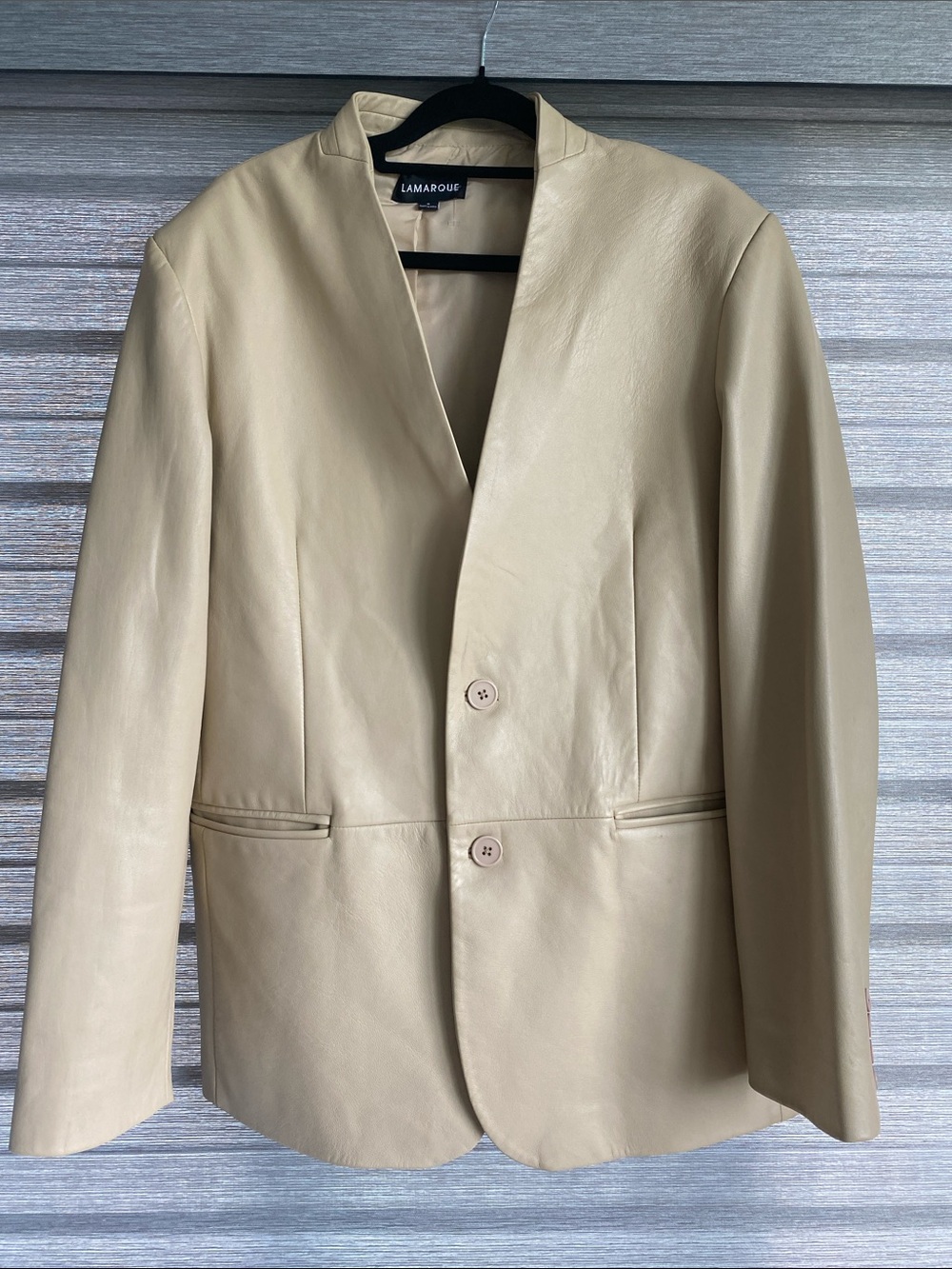 Lamarque Soft Tan Leather Blazer